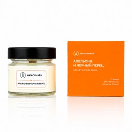 СВЕЧА АРОМАТИЧЕСКАЯ, АПЕЛЬСИН И ЧЕРНЫЙ ПЕРЕЦ
